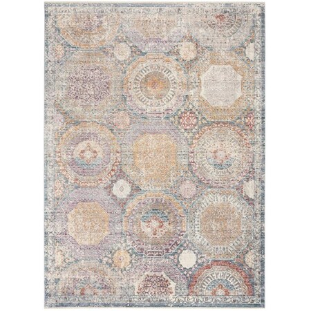 Safavieh 3 x 5 ft. Illusion Power Loomed Area RugBlue & Beige ILL712M-3